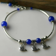 Chalcedony Natural Crystal Anklets Beads Anklet Chain Women Girl Anklet Style Jewelry