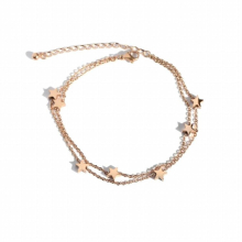Rose Seven Stars Anklet Style Woman 316 L Titanium Steel Jewelry Top Never Fade