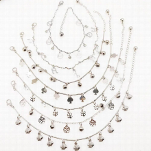 6 Pcs Mixed Summer Beach Anklet Bracelet Flower Bell Note Pattern Barefoot Ladies Leg Chain Accessories