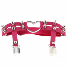 Harajuku Punk Love Heart-Shaped Leather Rivets Punk Hip-Hop Leg Ring Ankle Ring Garter Party Club Sexy Girl Jewelry