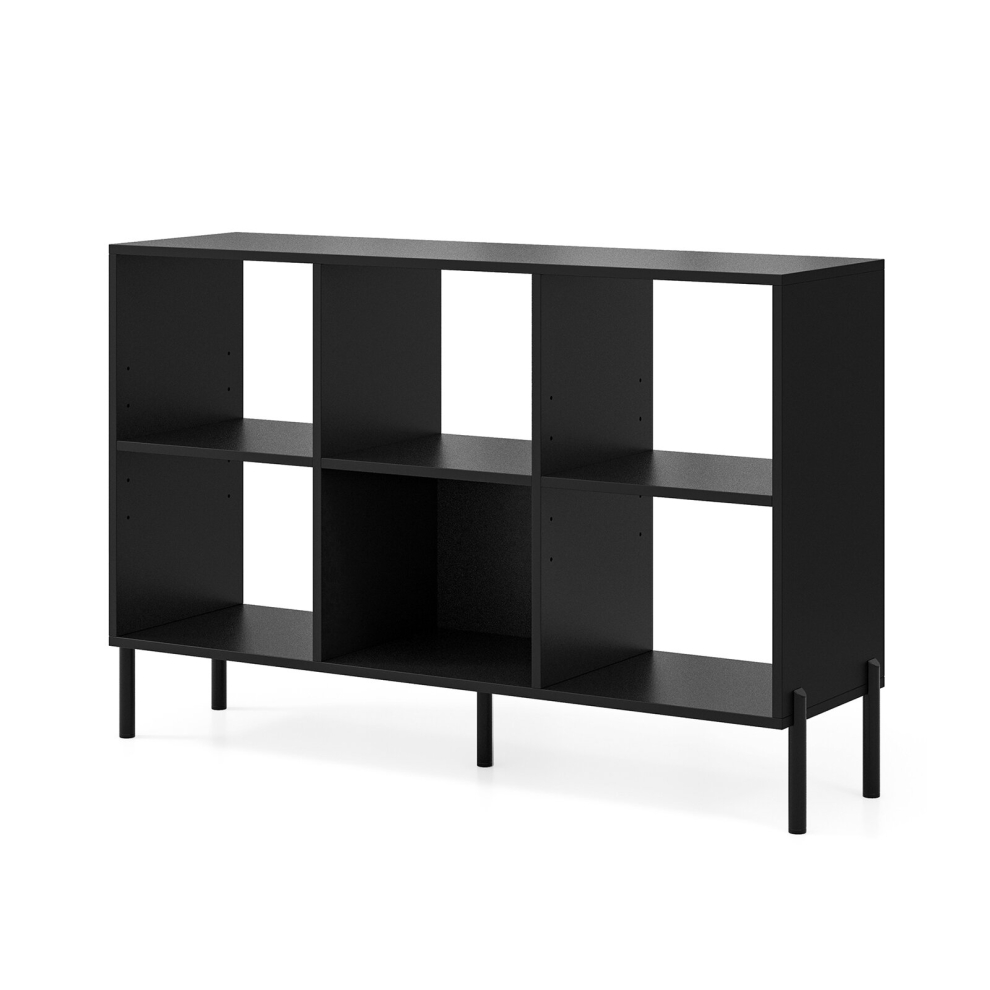 Wooden Storage Bookcase 6 Cube Open Bookshelf Home Office Display Cabinet Rack