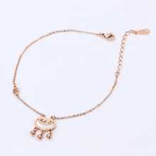 Rose Longevity Lock Anklet Style Woman 316L Titanium Steel Jewelry Top Not Fade