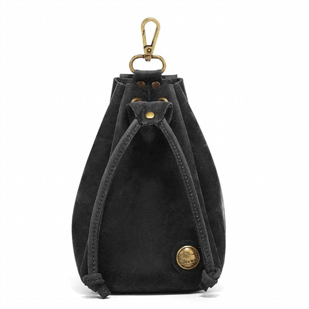 Beam Bocket Storage Bag Mens Waist Bag First Layer Cowhide Small Items Change Storage Drawstring Bag Casual All-Match-image-OPC-PCWYDZ2-NEW