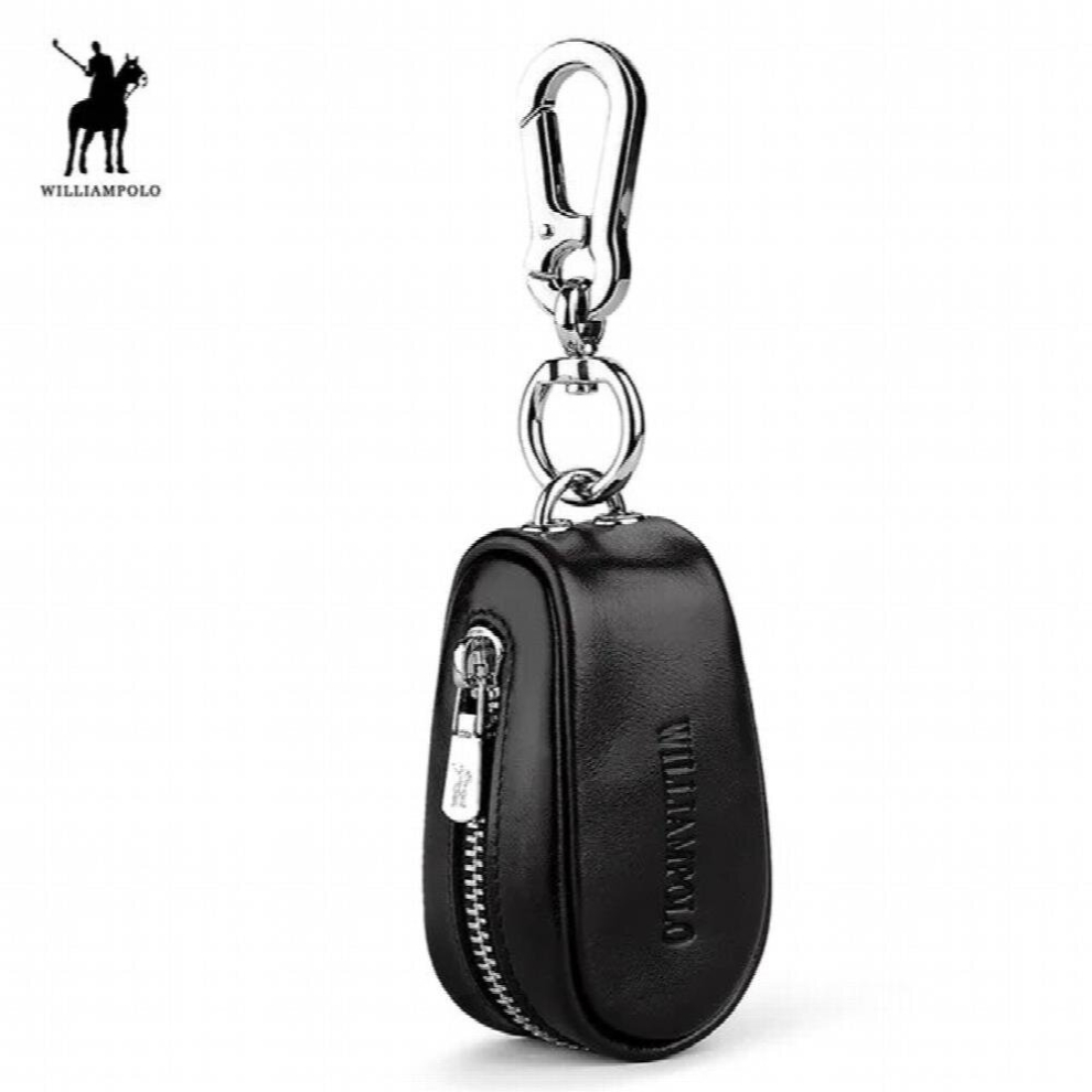 Leather Car Key Wallets Men Keys Organizer Housekeeper Zipper Key Case Bag Pouch Purse 271 Black 885659303531