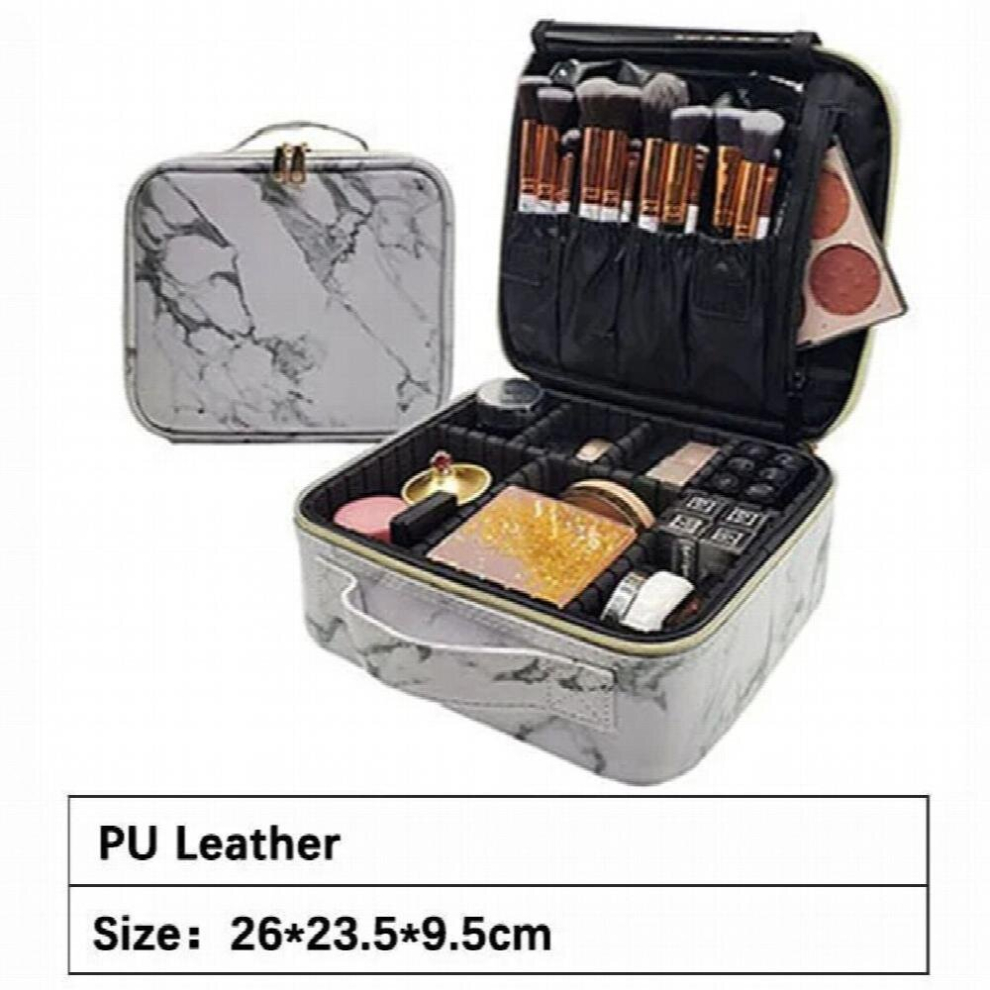 Brown Beauty Brush Makeup Bag Travel Professional Women Cosmetic Case Waterproof Make Up Storage Box Bolso Maquillaje Cosmetic Bag