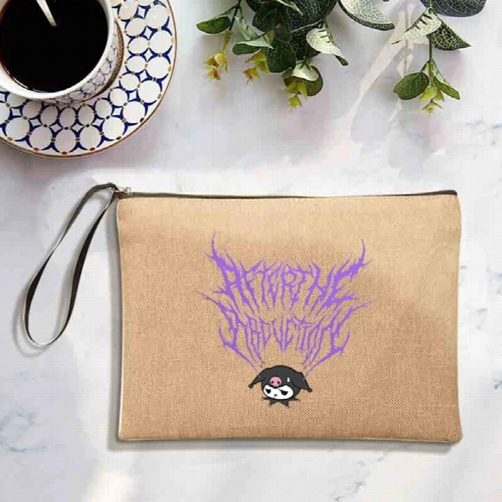 Linen Canvas Make Up Print Women Zipper Bag Cosmetic Bag Makeup Female Makeup Pouch Pencil Bags