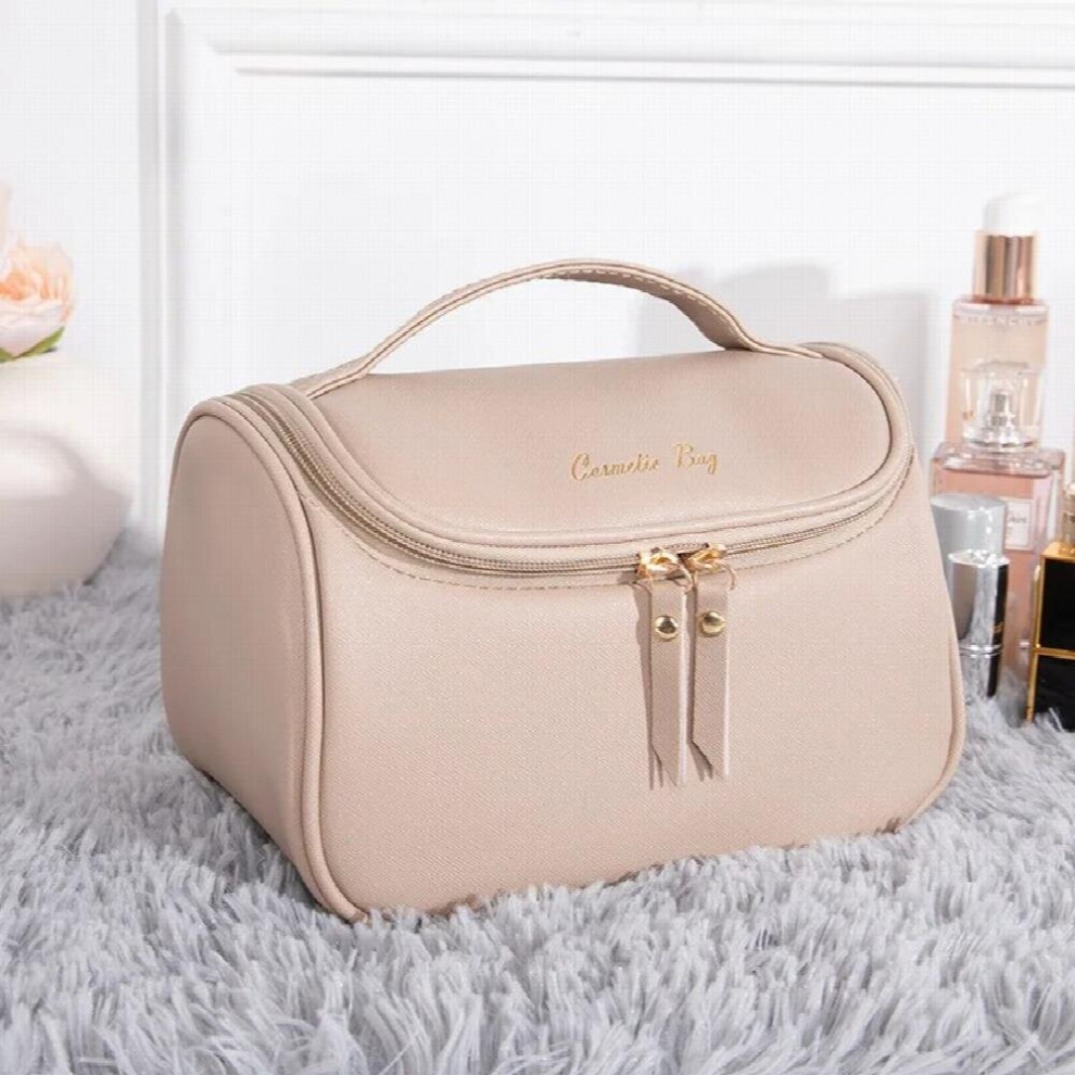 1 Pc PU Leather Large Cosmetic Bag Women Zipper Waterproof Makeup Bag Female Travel Make Up Storage Beauty Case