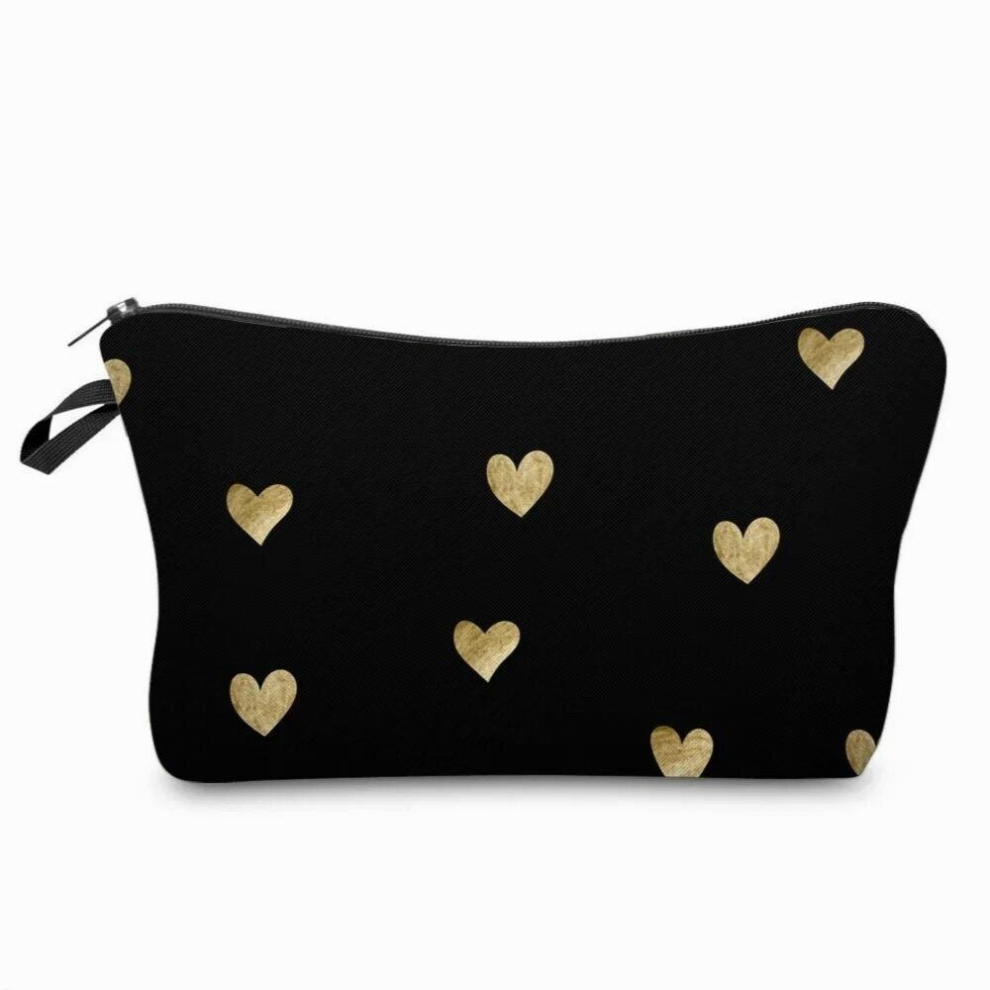 Deanfun Waterproof Love Heart Cosmetic Bags Roomy Makeup Bag Travel Cases Organizer Christmas Gift Bags 51356