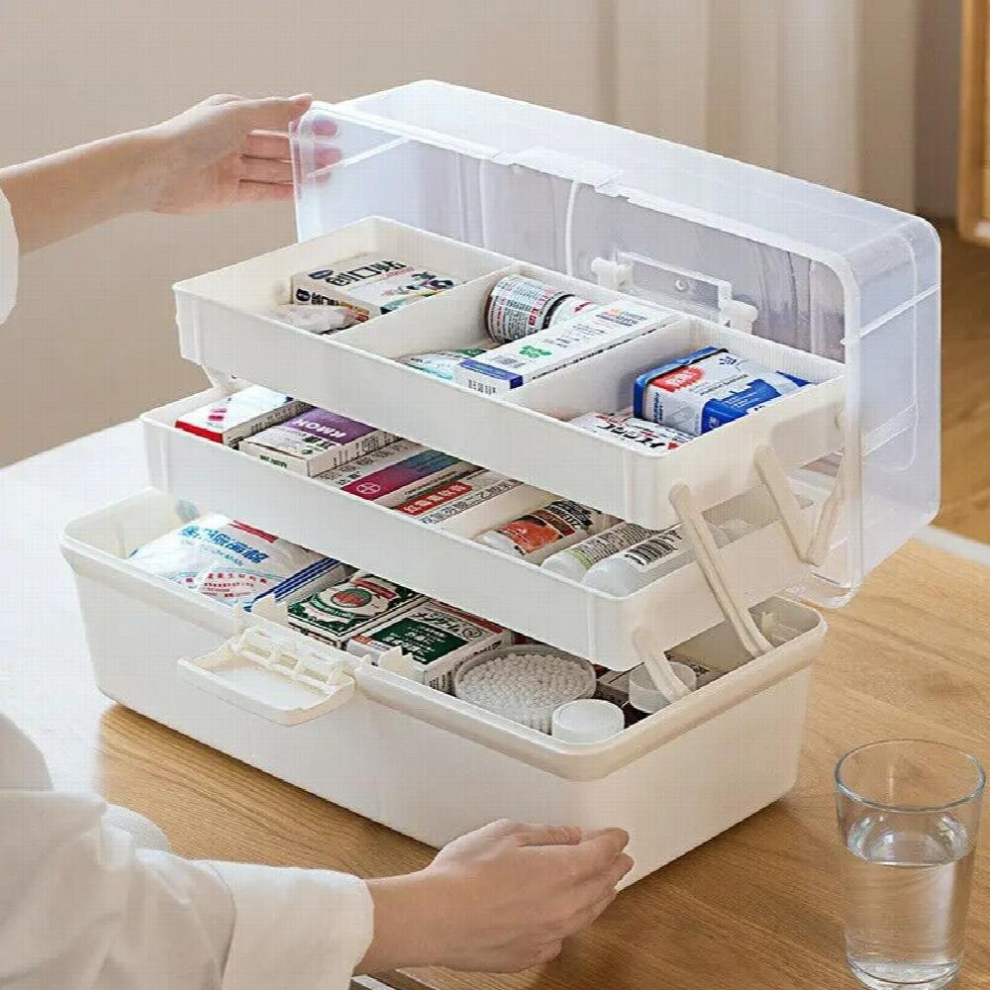 Multicoloured Medicine Box First Aid Box Container Emergency Large Capacity Storage Organizer
