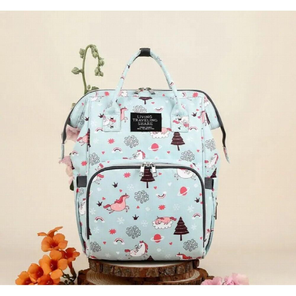Women Bags Mom Baby Multi-function Diaper Backpacks Cartoon Print Baby Nappy Backpack Large Capacity Nursing Bag for Kid
