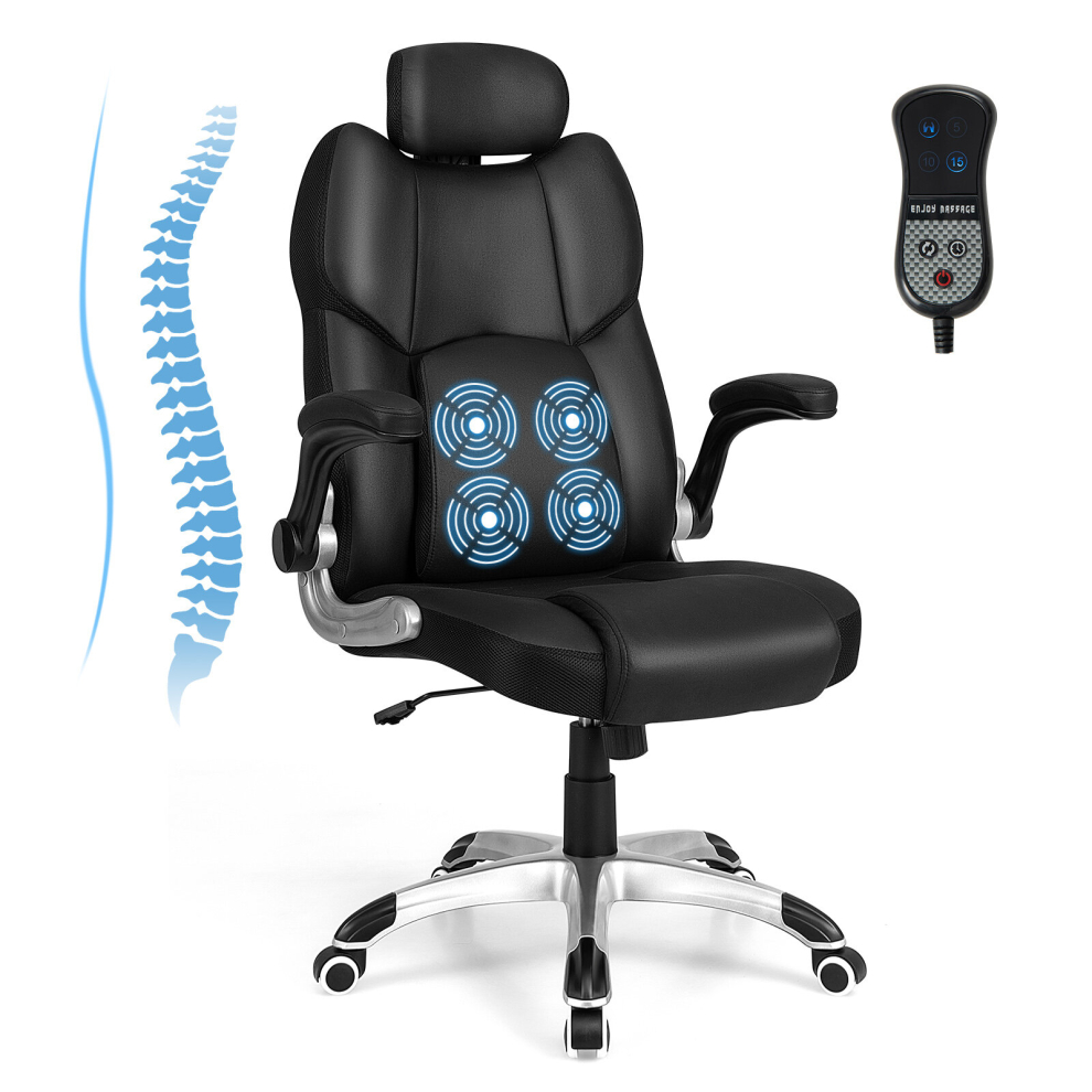 Massage Office Chair Height Adjustable Kneading Massage Rolling Chair