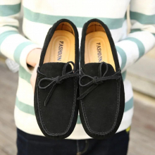 Size 38-49 Men Loafers Soft Moccasins Summer Shoes Man High Mens Shoes Casual Suede Leather Driving Flats