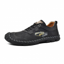 Spring Autumn Mens Casual Comfort Footwear Breathable Leather Loafers Flat Solid Men Sneakers for Male Plus Size