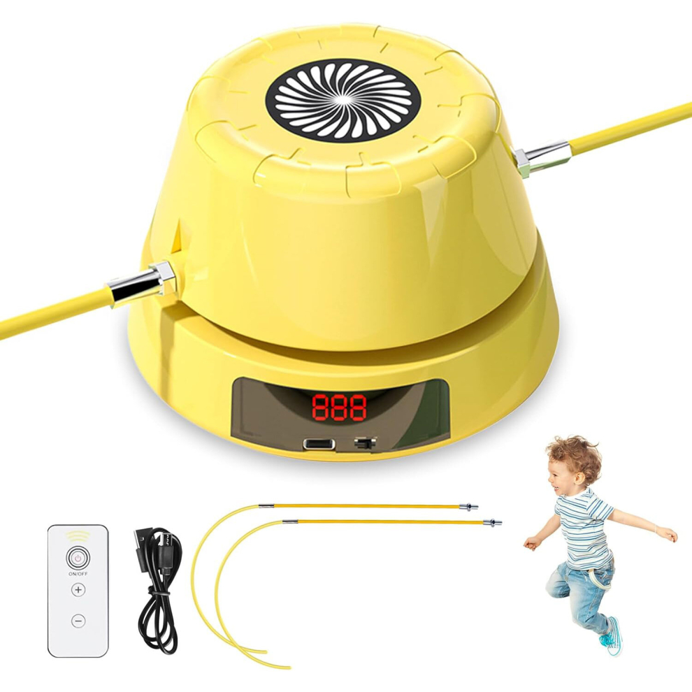Intelligent Automatic Electric Rope Skipping Machine, Adjustment Multiplayer Jumping Rope with LED Display Counter, Training Counting Rope Machine 