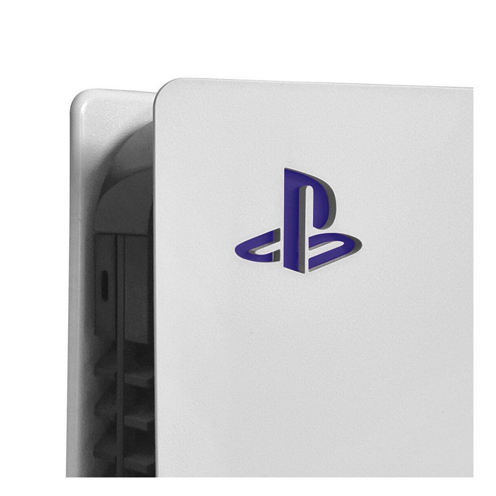 (Navy Blue) 2pcs For PS5 Retro Playstation Logo Console Vinyl Sticker Decal Skin Underlay