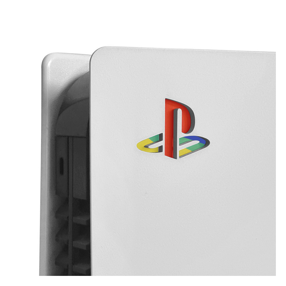 (Retro) 2pcs For PS5 Retro Playstation Logo Console Vinyl Sticker Decal Skin Underlay