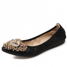 Spring Summer Women Shoes Boat Shoes Women Flats Pointed Toe Sequined Cloth Casual Shoes Plus Size 34-45 E097
