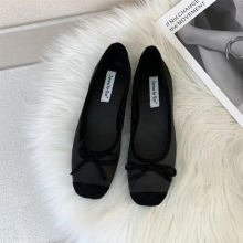 Spring Autumn Bow Tie Shallow Mouth Boat Shoes Women Shoes Flat Shoes Gentle Single Shoes