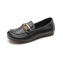 DikoDumter Leather Boat Shoes for Women Breathable Comfortable Flat Shoes