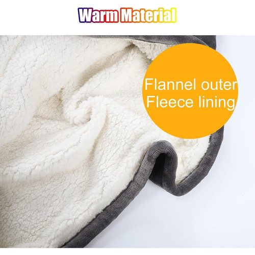 Heated Sherpa Hoodie Blanket/Throw Oversized One Size Fits Most 1
