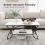 Costway Modern Wood Grain Coffee Table 2-Tier Rectangular Accent Table Chic Cocktail 7