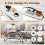 Costway Modern Wood Grain Coffee Table 2-Tier Rectangular Accent Table Chic Cocktail 4