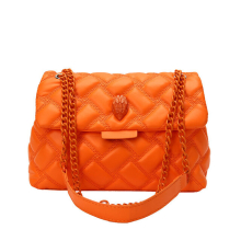 (Orange) New Arrival Quilted Eagle Metal Women Shouder Bag High Quality Embroidery PU Leather Ladies Cross Body Bag Fashion Luxury Design 24x20x8cm