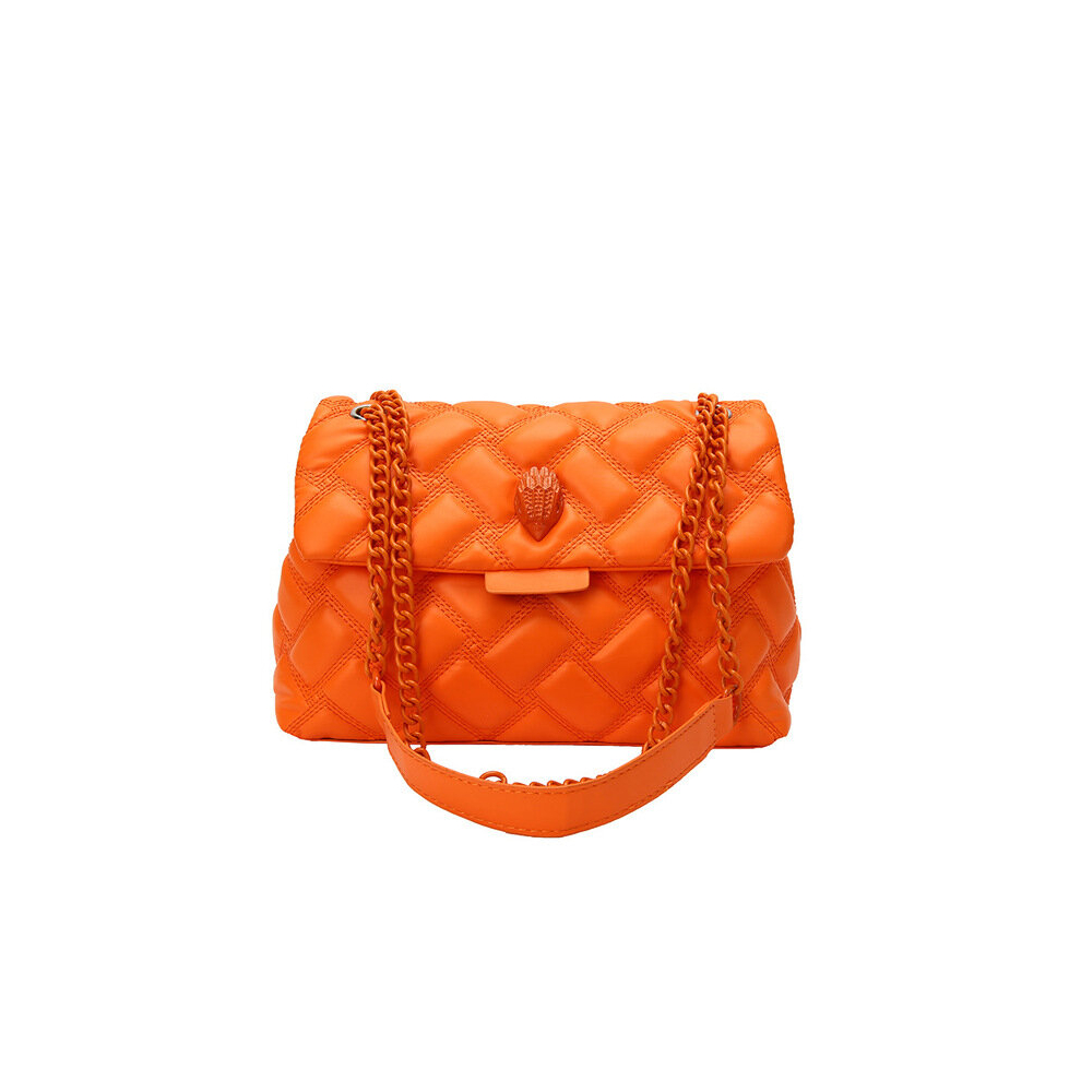 (Orange) New Arrival Quilted Eagle Metal Women Shouder Bag High Quality Embroidery PU Leather Ladies Cross Body Bag Fashion Luxury Design 24x20x8cm
