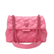 (Pink) New Arrival Quilted Eagle Metal Women Shouder Bag High Quality Embroidery PU Leather Ladies Cross Body Bag Fashion Luxury Design 24x20x8cm