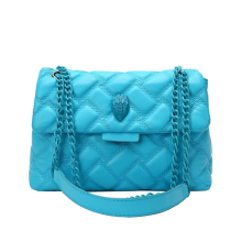 (Blue) New Arrival Quilted Eagle Metal Women Shouder Bag High Quality Embroidery PU Leather Ladies Cross Body Bag Fashion Luxury Design 24x20x8cm