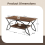 Costway Modern Wood Grain Coffee Table 2-Tier Rectangular Accent Table Chic Cocktail 2