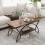 Costway Modern Wood Grain Coffee Table 2-Tier Rectangular Accent Table Chic Cocktail 8
