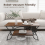 Costway Modern Wood Grain Coffee Table 2-Tier Rectangular Accent Table Chic Cocktail 7