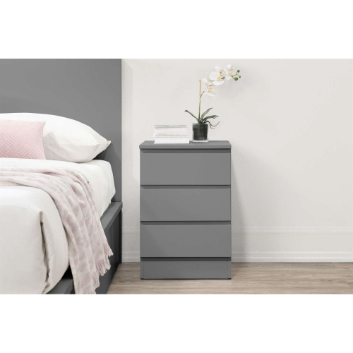 Birlea Bedside 3 Drawer Cabinet Grey Birlea Oslo Nightstand Side Table
