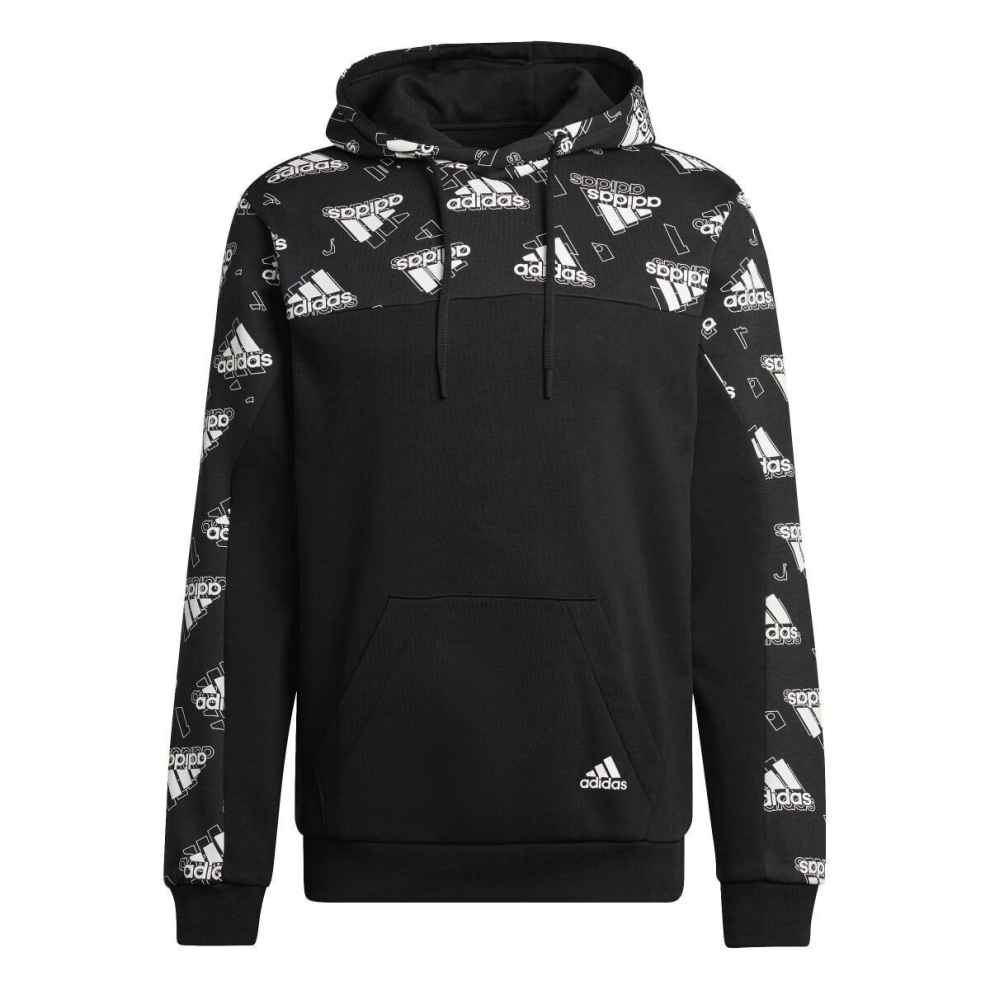 (L) Men's Adidas GFX Graphic Hoodie Black HN9055 
