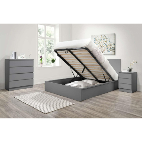 Birlea Bedside 3 Drawer Cabinet Grey Birlea Oslo Nightstand Side Table 2