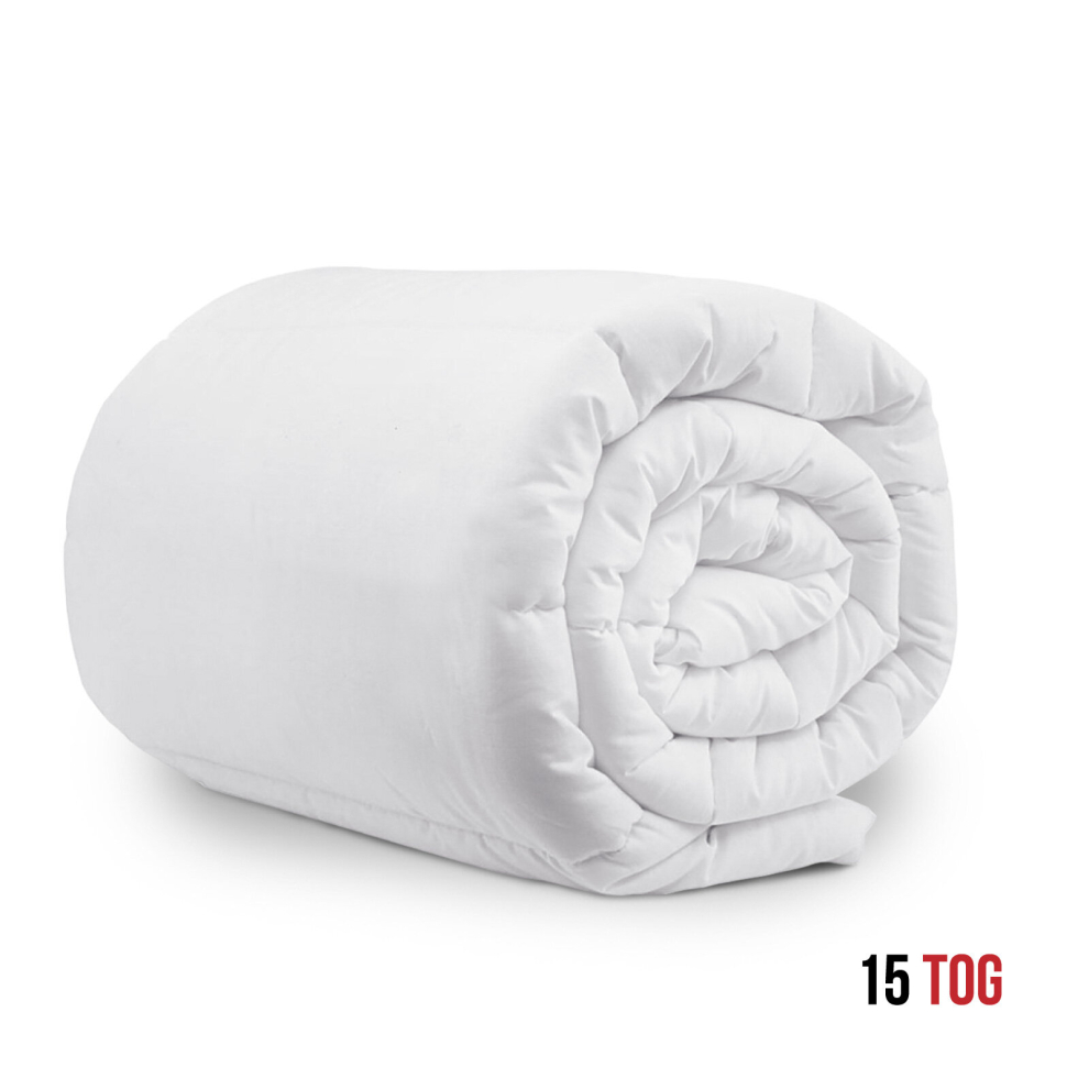 (Super King Duvet Quilt 260x220 cm, 15 Tog) Soft Tog Duvet Single Double King Winter Summer Duvets