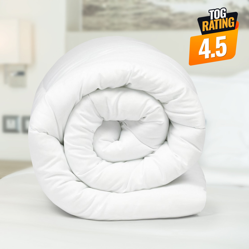 (Single Duvet Quilt 135x200 cm, 4.5 Tog) Imperial Rooms Duvet Single Double King Summer Winter Anti Allergy Bedding Quilts UK