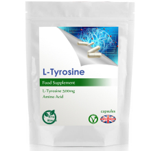 L-Tyrosine 500mg (V) - 1000 Capsules, Stress, Focus, BULK SALE, UK