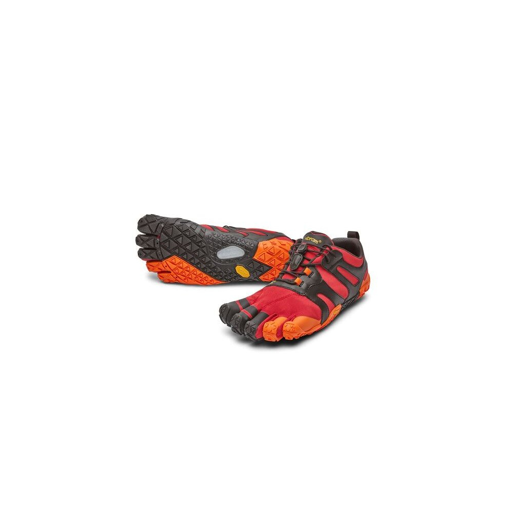 (44 EU, Pompeiian Red/Black) Vibram Mens V Trail 2.0 Bare foot Five Fingers Megagrip Sole Outdoor Trainers