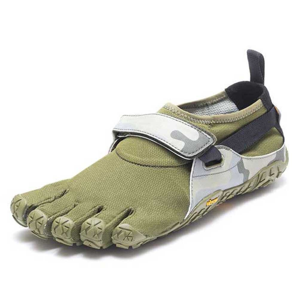 (42 EU, Dark Green/Camo) Vibram Mens Five Fingers Evo Trail Shoes Spyridon Barefoot Running Trainers