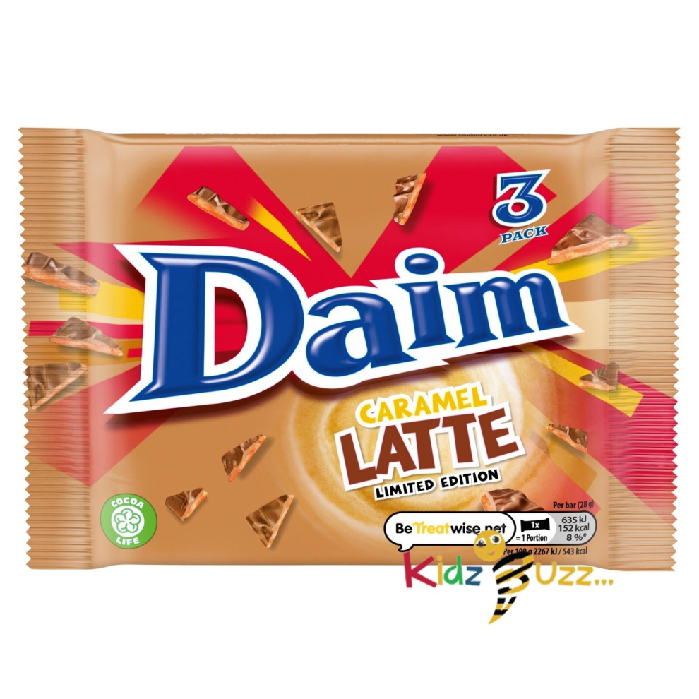 Daim Caramel Latte Limited Edition 3 x 28g (84g) ( Pack Of 24 )