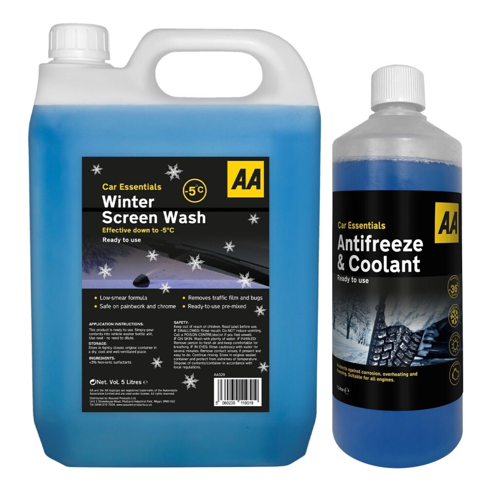 AA Antifreeze and Coolant 1 Litre with 5L Winter Screenwash