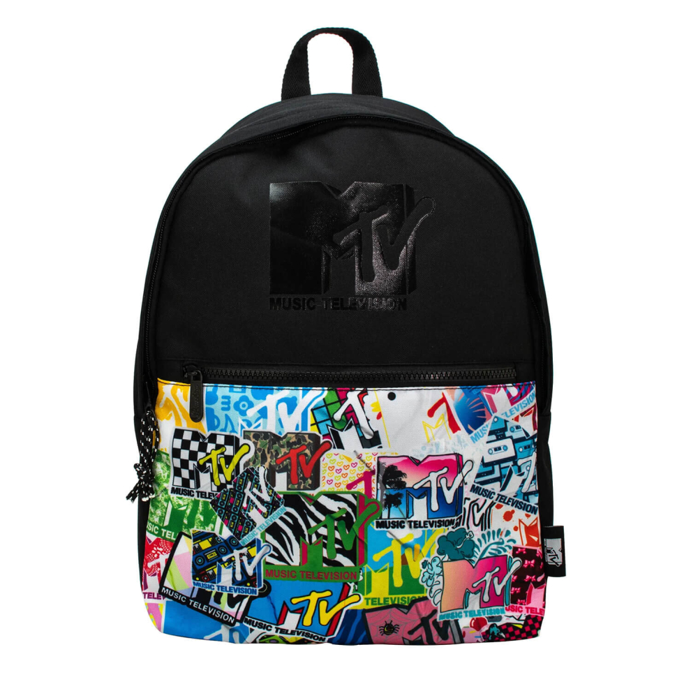 MTV Logo Premium Black Backpack