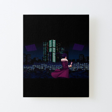 Canvas Print Only Jill Stingray VA-11 HALL-A Glitch City Poster Wall Art Room Decor 16x20 inch No Frame