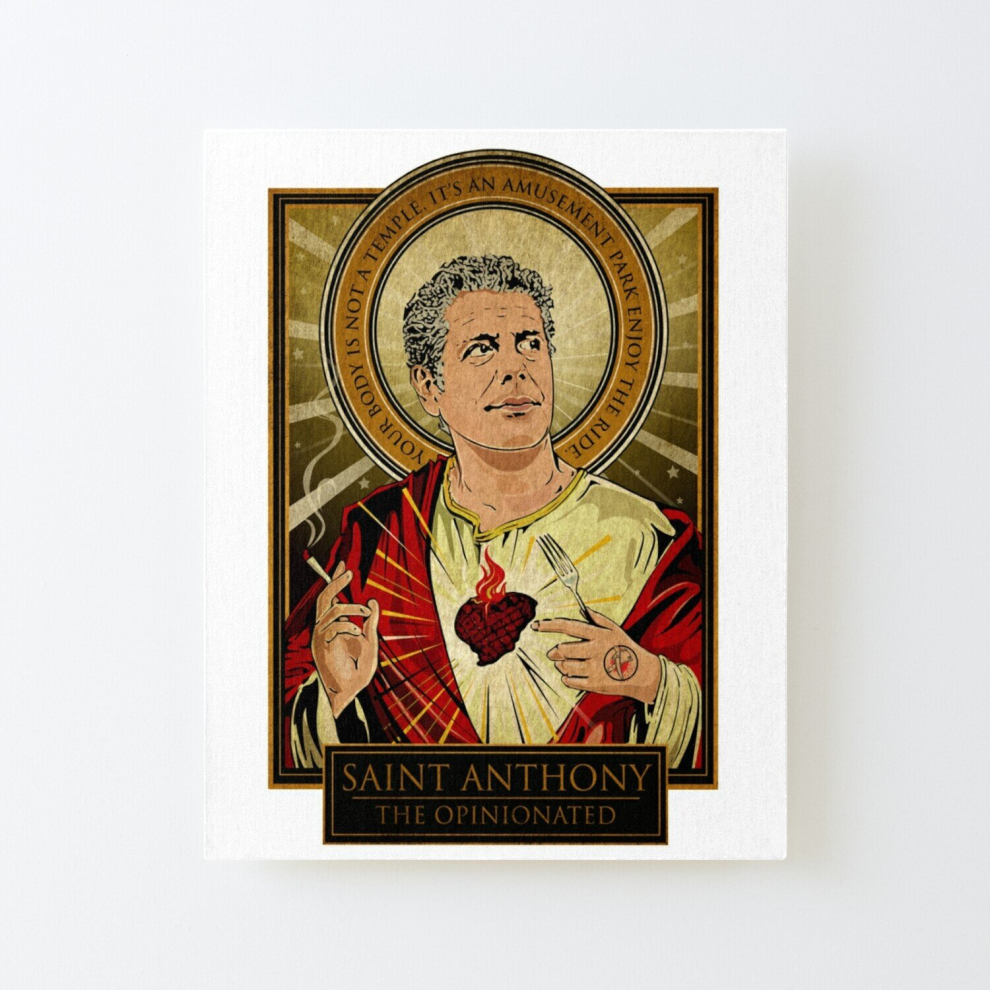 Canvas Print Only Saint Anthony - Anthony Bourdain Poster Wall Art Room Decor 16x20 inch No Frame