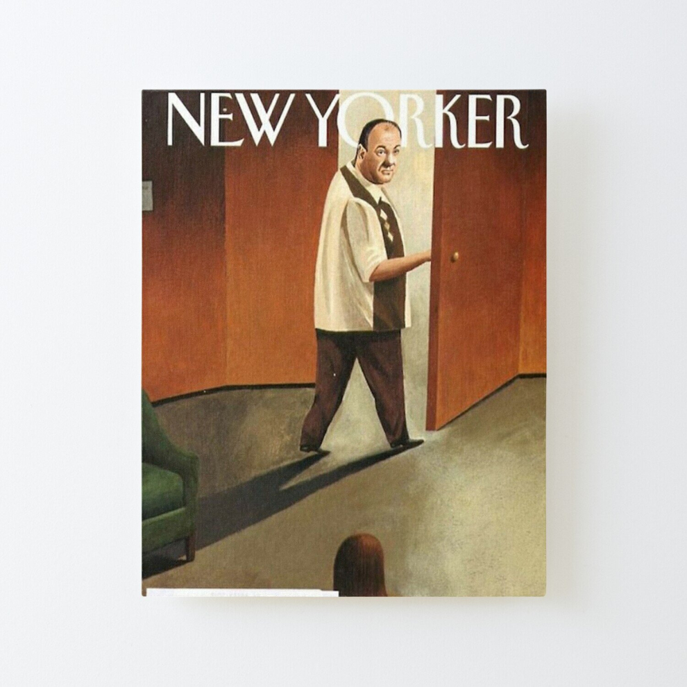 Canvas Print Only TONY SOPRANO NEW YORKER COVER Poster Wall Art Room Decor 16x20 inch No Frame