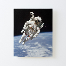 Canvas Print Only Astronaut Bruce McCandless on First-ever Untethered Spacewalk Poster Wall Art Room Decor 16x20 inch No Frame