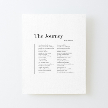 Canvas Print Only The Journey by Mary Oliver Poster Wall Art Room Decor 16x20 inch No Frame
