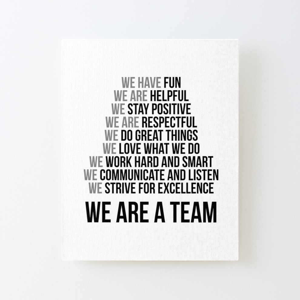 Canvas Print Only We Are A Team, Teamwork Quotes, Office Decor, Office Poster Wall Art Room Decor 16x20 inch No Frame